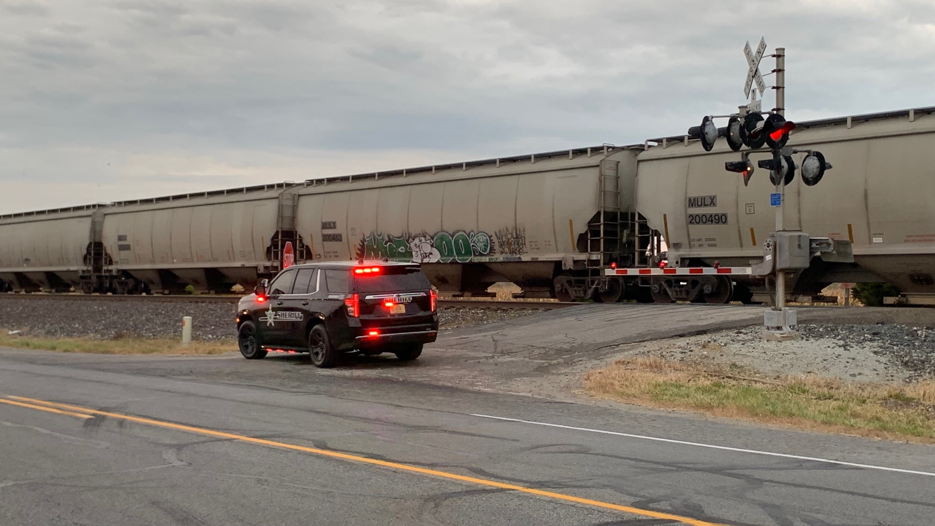 Hancock County crash between train and vehicle