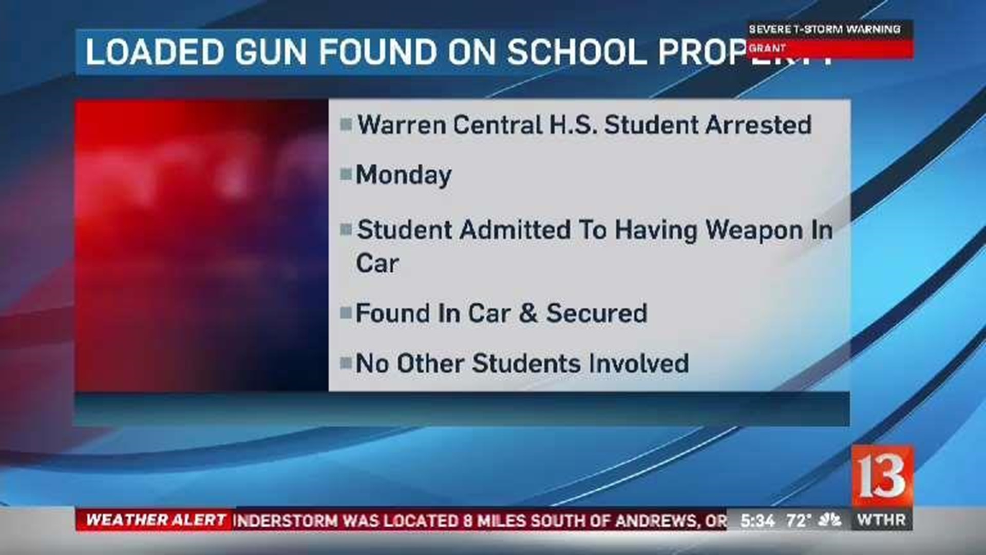 Loaded gun found on school property