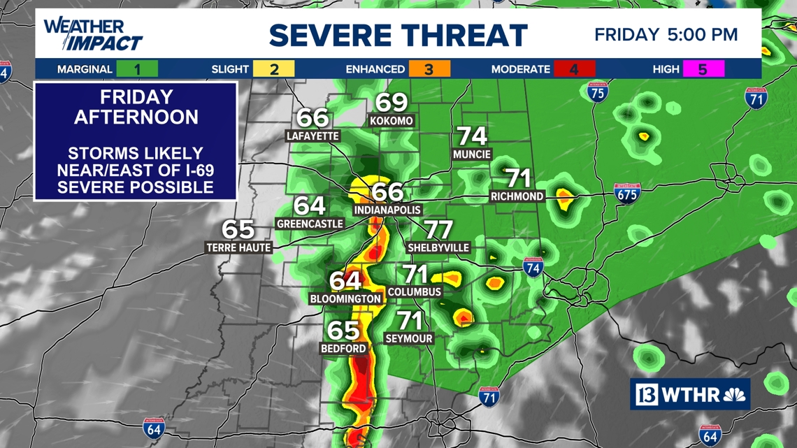 From sun and 80s to chance of severe storms