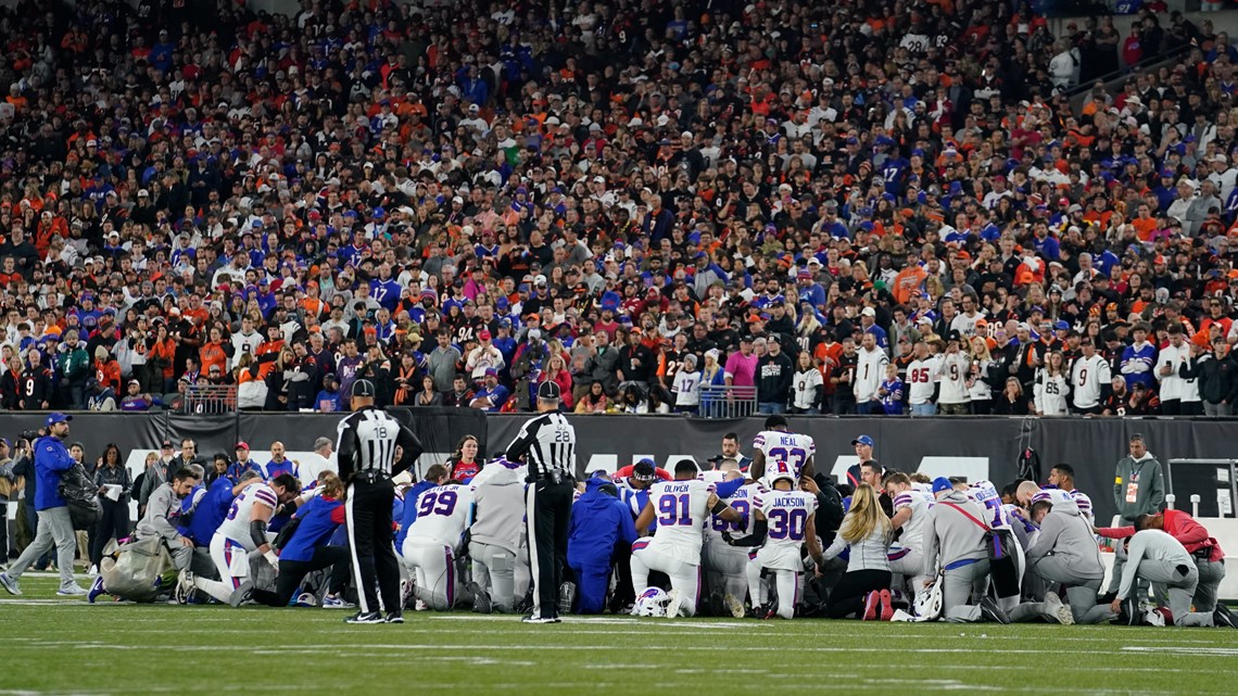 Colts, Texans honor injured Bills safety Damar Hamlin with pregame prayer -  WISH-TV, Indianapolis News, Indiana Weather