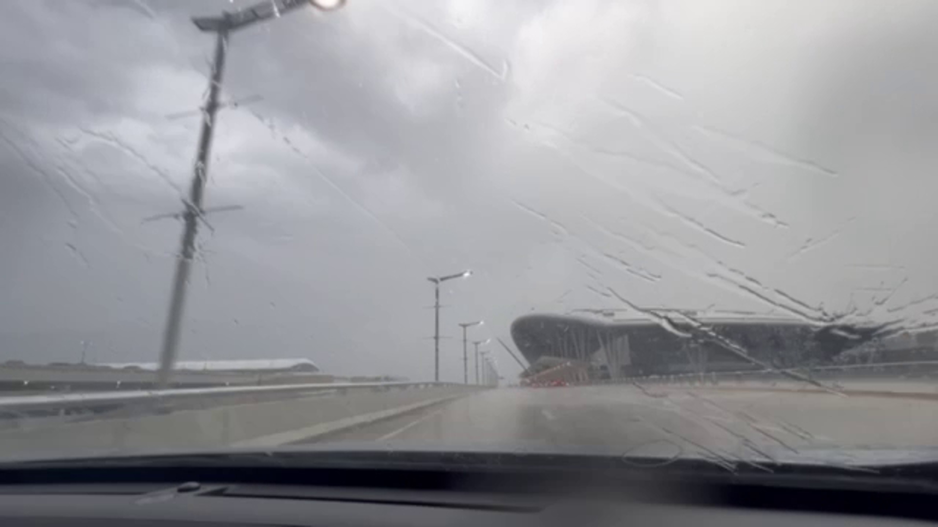 Hail at Indianapolis International Airport on March 30, 2025.