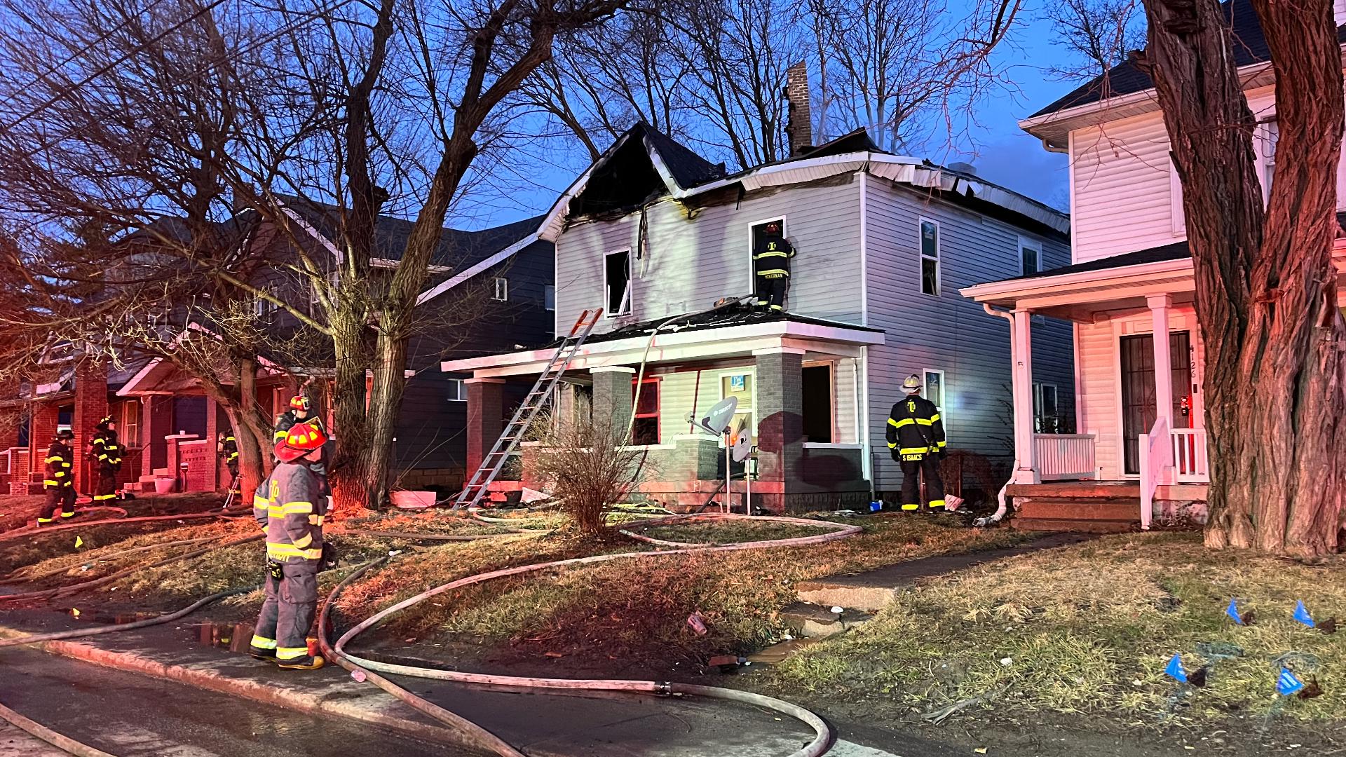 Washington St blocked on Indianapolis' east side due to house fire ...
