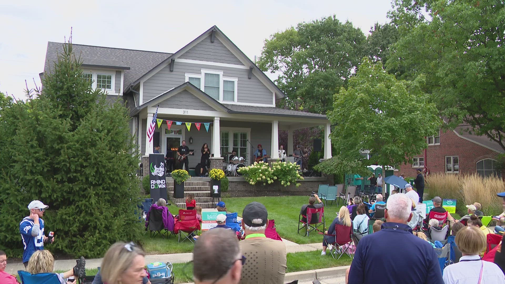 The family friendly event features dozens of musical acts from a wide range of styles, all playing on people's front porches.