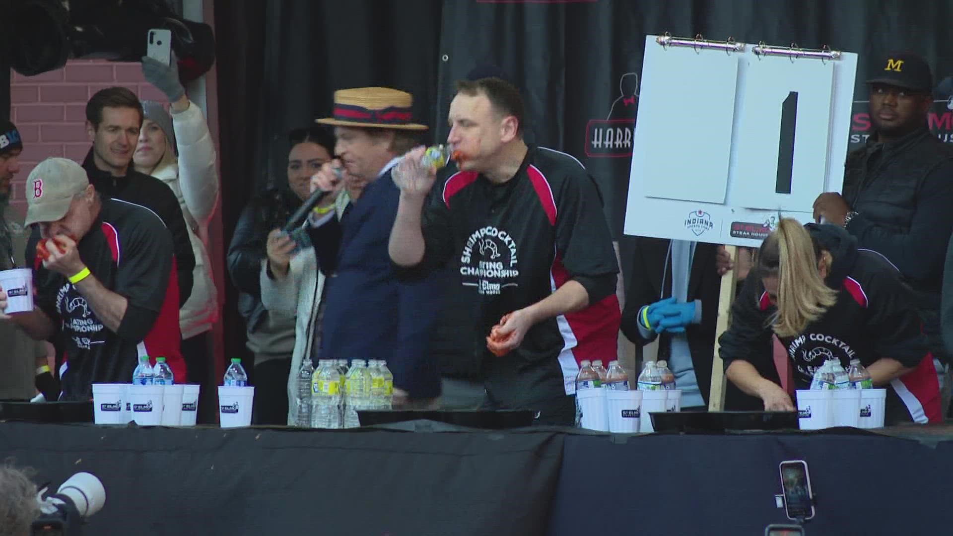 Joey Chestnut hoped to stay undefeated in the ninth year of this event but was upset by Geoff Esper.