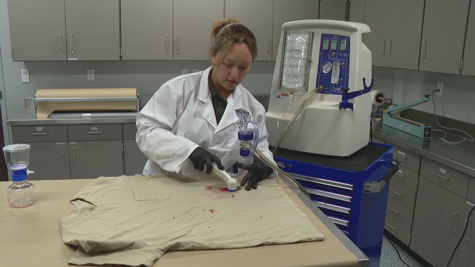 13News reporter Marina Silva takes us inside the room at the Fishers Police Department where forensic crime scene evidence is analyzed.
