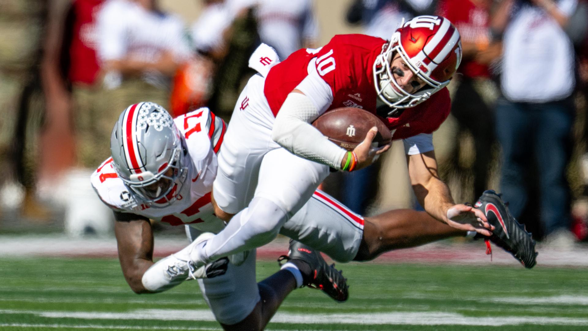 No. 4 Ohio State takes advantage of No. 5 Indiana's miscue to hold on ...