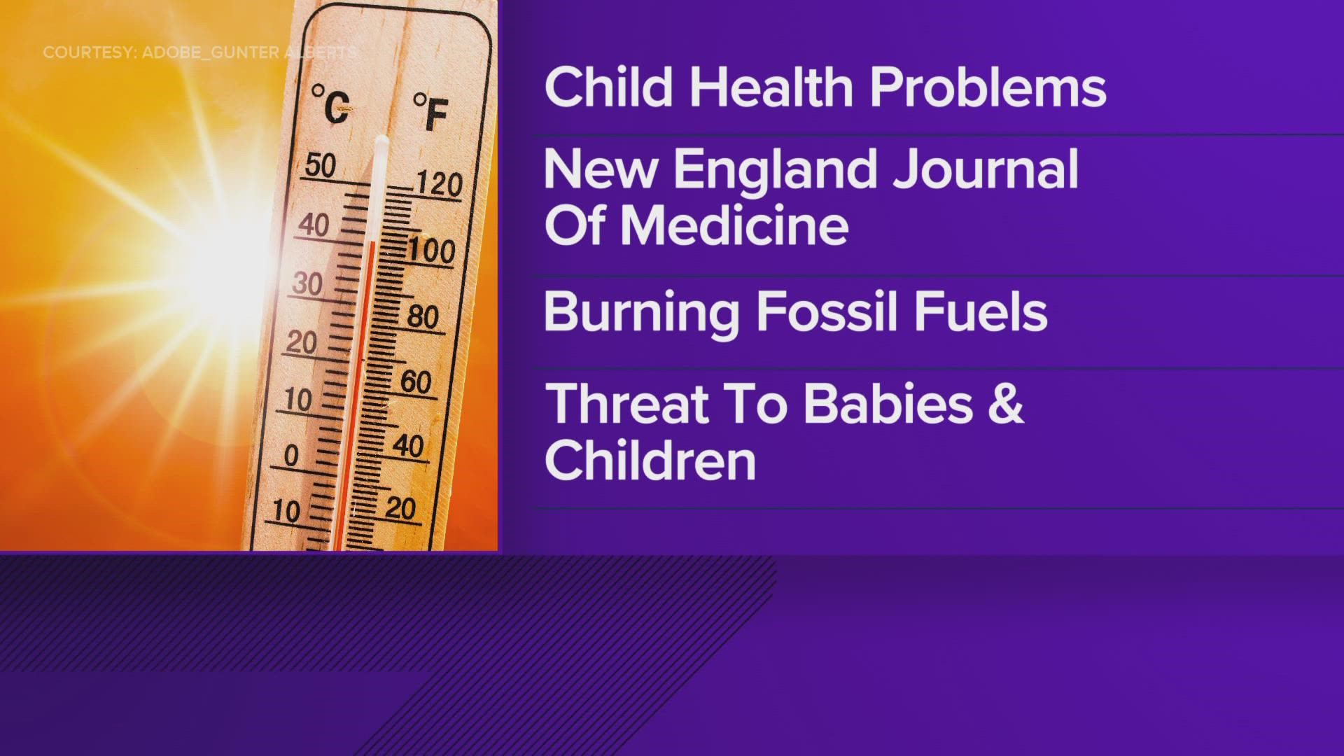 New research suggests such weather extremes can lead to child health problems.