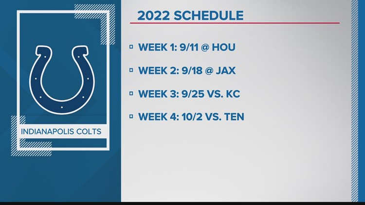 Colts schedule released