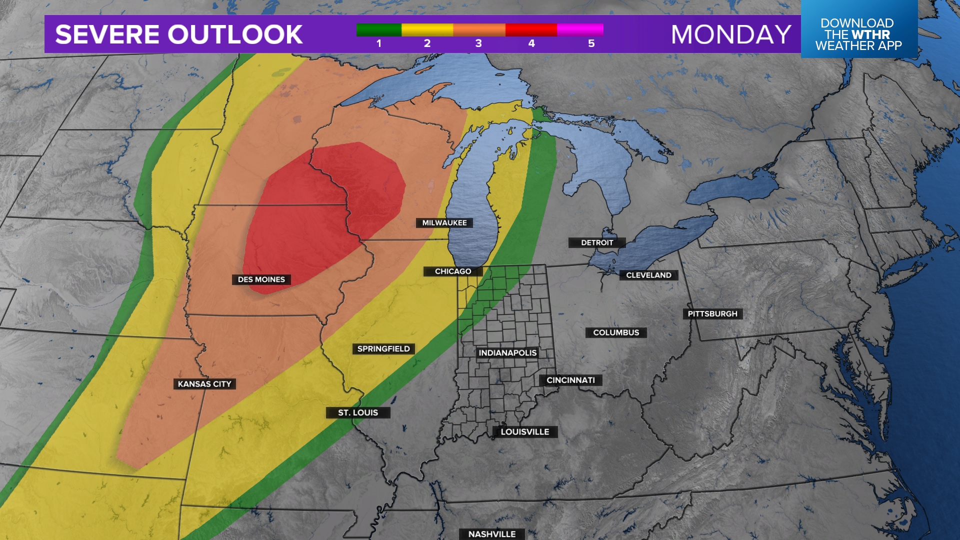 Indiana may get scattered severe storms Tuesday as April 2025 ends ...