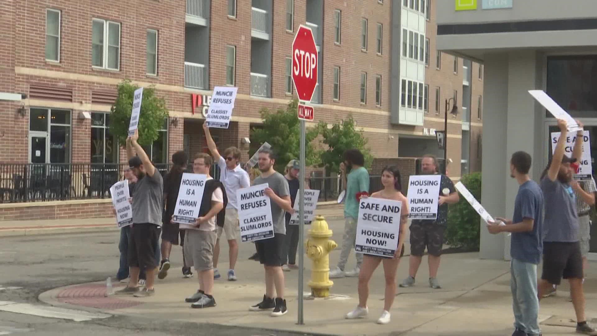 The protestors want accountability from property owners and managers.