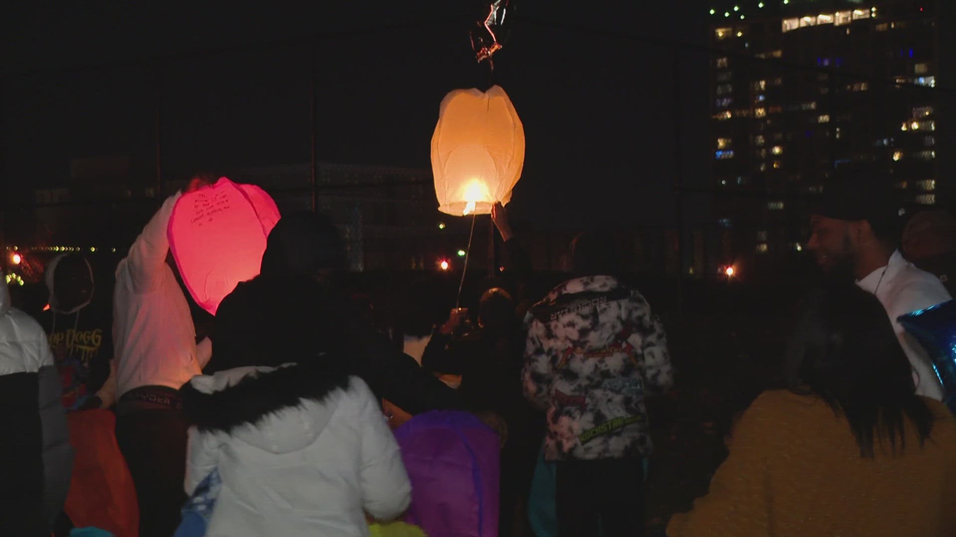 Coach Nell was remembered Thursday evening with a balloon ceremony.