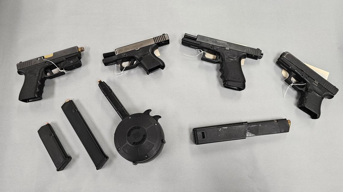4 juveniles, 1 adult taken into custody after officials recover guns, marijuana during 2 separate traffic stops in Hamilton County
