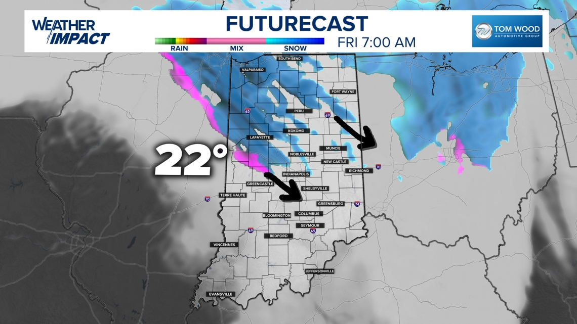 Clipper bringing flurries Thursday, then more snow chances Friday for Indiana | 13Weather Blog