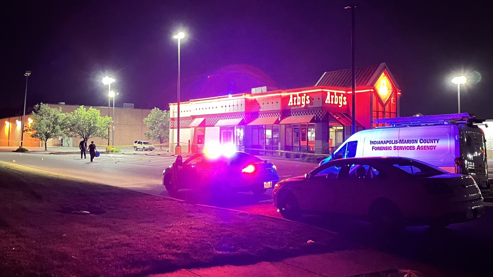 IMPD determined the shooting happened Friday around 12:20 a.m. in the parking lot of the Arby's near 71st Street and Georgetown Road.