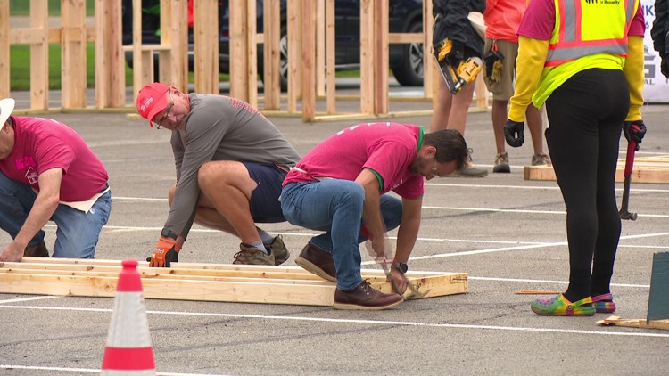 Nearly 100 volunteers join Fishers Panel Build for Habitat for Humanity home | Inspiring Indiana