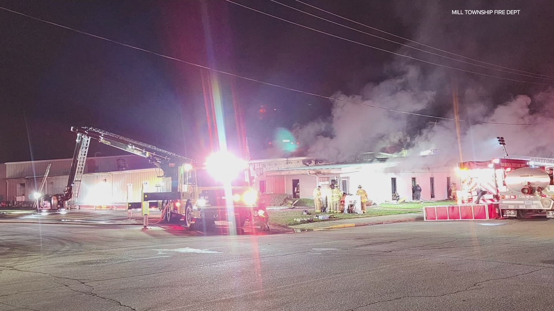 First responders battle business fire in Grant County | wthr.com