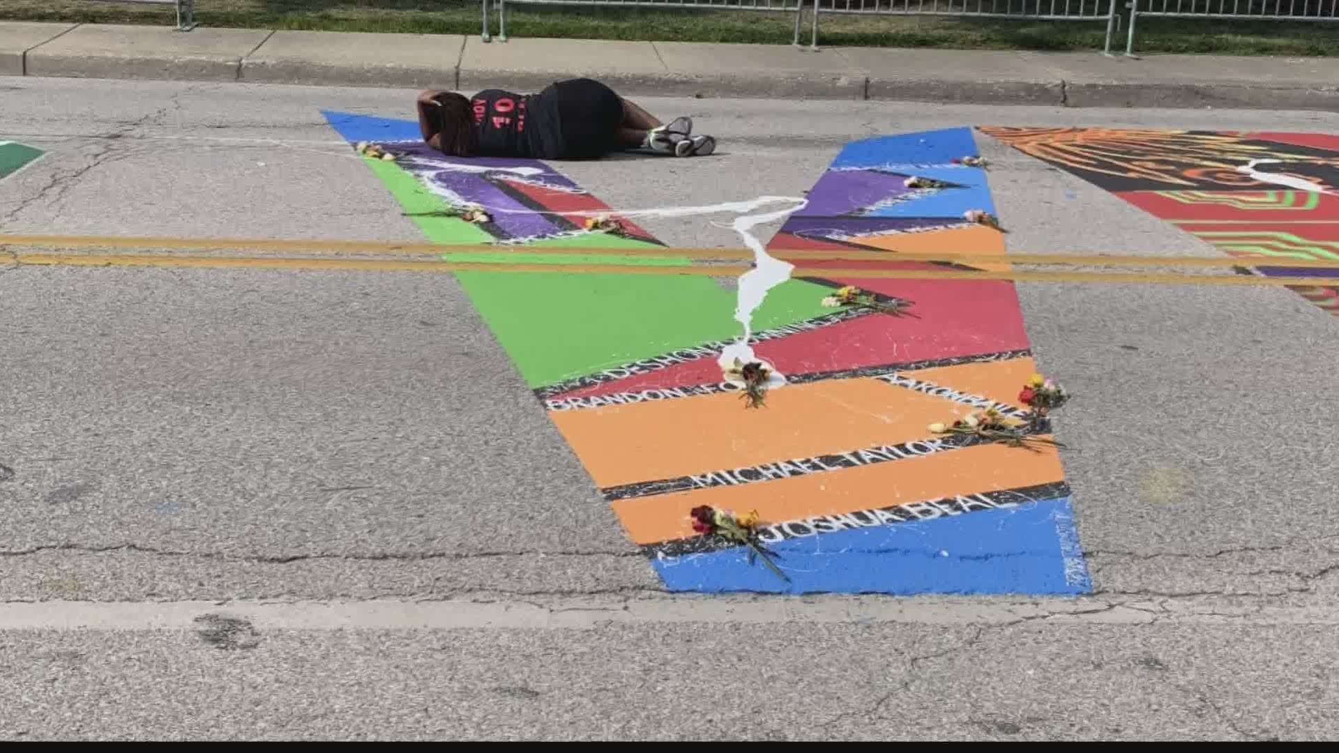 Indy's new Black Lives Matter mural was vandalized overnight, just a week after it was completed.