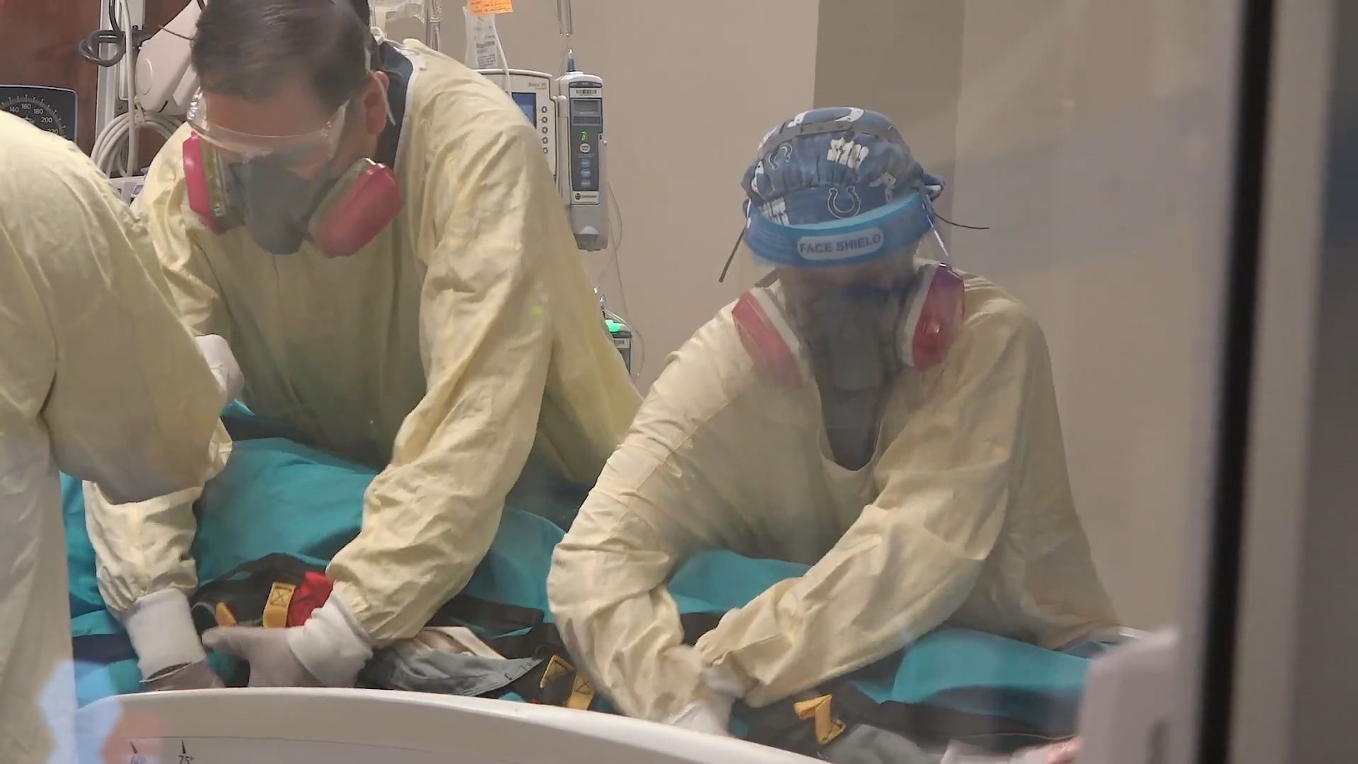 13News got a rare look at what life and work is like for frontline healthcare workers as the coronavirus pandemic continues to hospitalize and kill Hoosiers.
