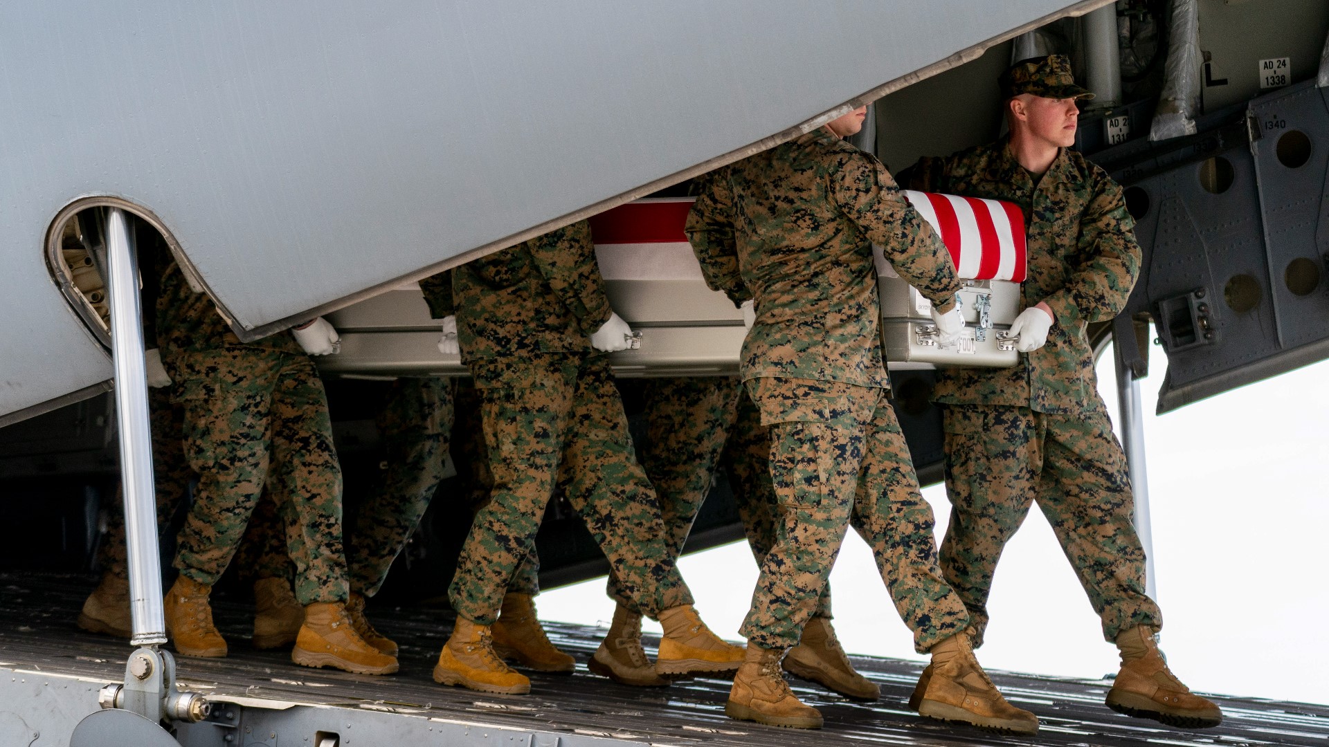 Hundreds of Marines, sailors, service members and civilians saluted the marines in Bodø, Norway, early Friday.