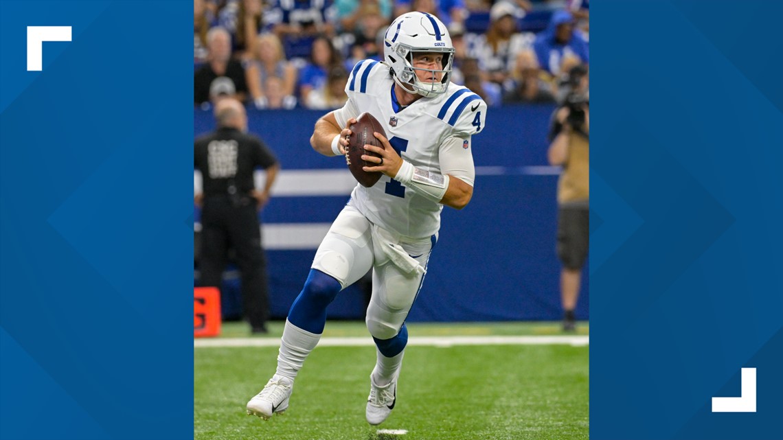 Detroit Lions wide receiver Tom Kennedy (85) runs after a catch during first  half of an NFL preseason football game in Indianapolis, Saturday, Aug. 20,  2022. (AP Photo/Doug McSchooler Stock Photo - Alamy