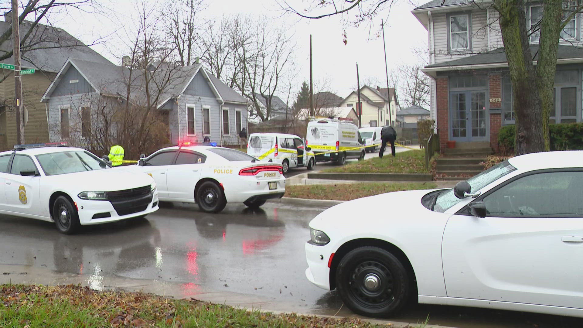 The incident was reported around 9:15 a.m. Monday near East Michigan and North Randolph streets.