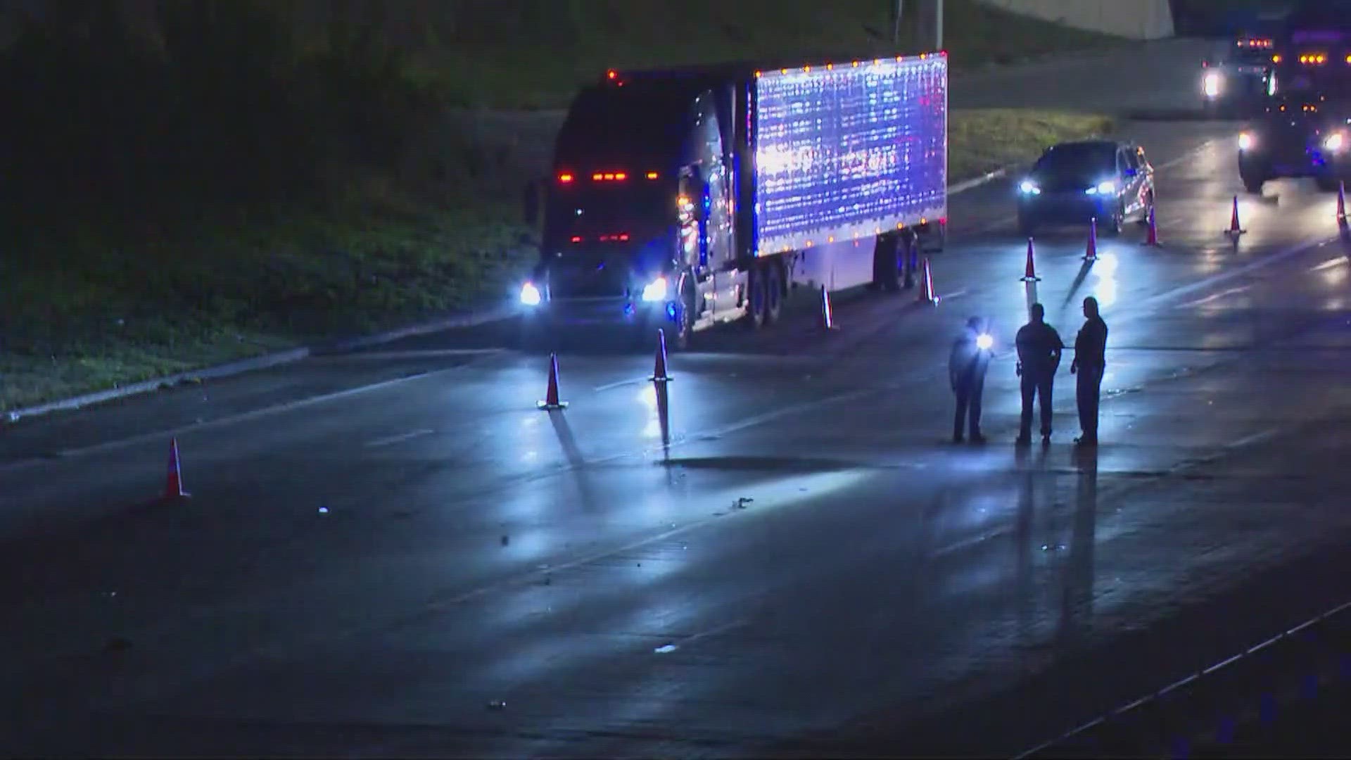 The crash was reported around 2:45 a.m. along I-65 southbound near the Fletcher Avenue exit.