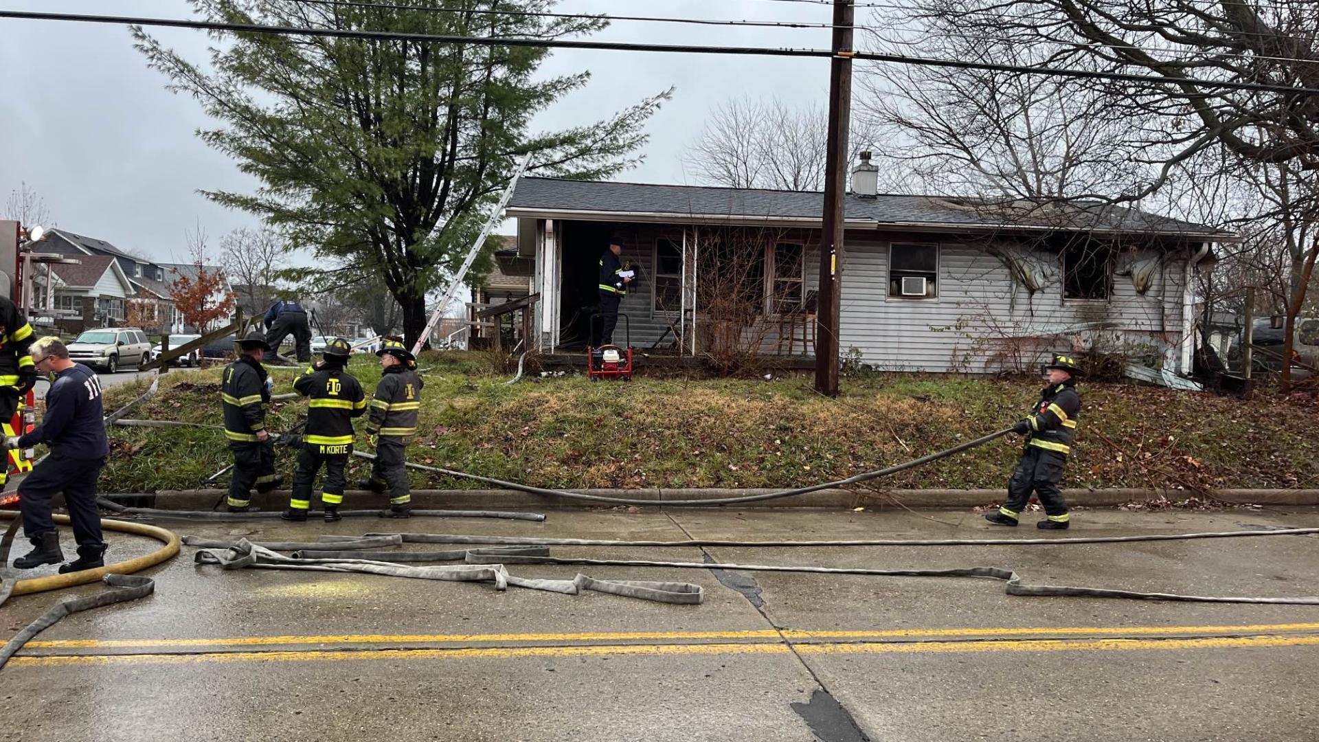 The fire was reported around Monday morning on the 1600 block of East Kelly Street, near South State Avenue and Walker Avenue.