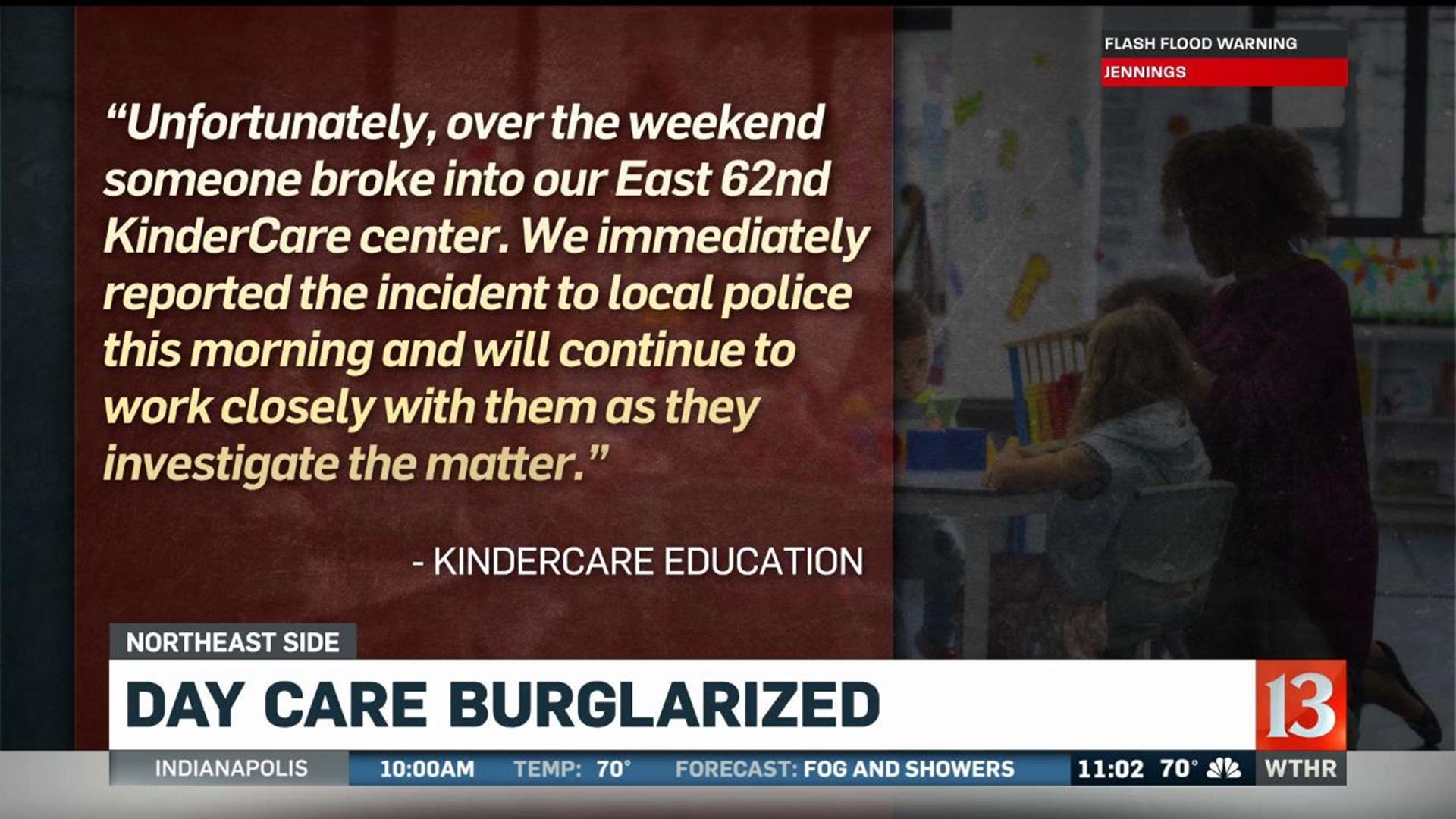 Northeast Side Daycare Burglarized