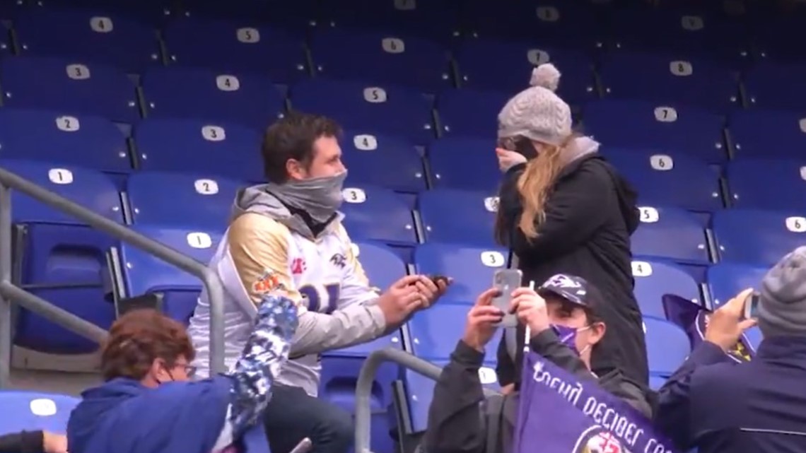 Couple Gets Engaged On Jumbotron At Ravens Game