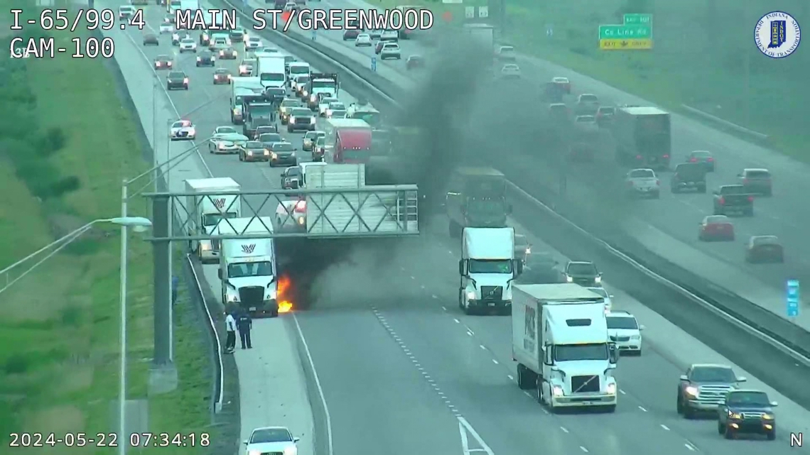 Mattress on I-65 causes semi fire on I-65 in Greenwood - Vimarsana News