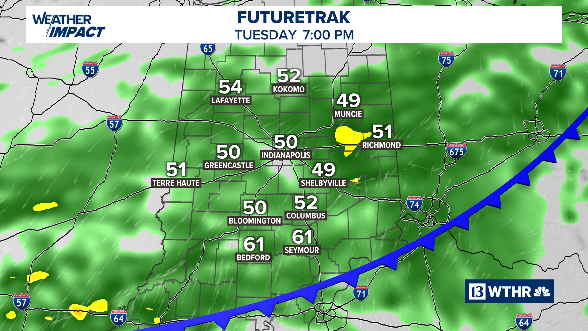 Wet and stormy at times to start the week | 13Weather Blog | wthr.com