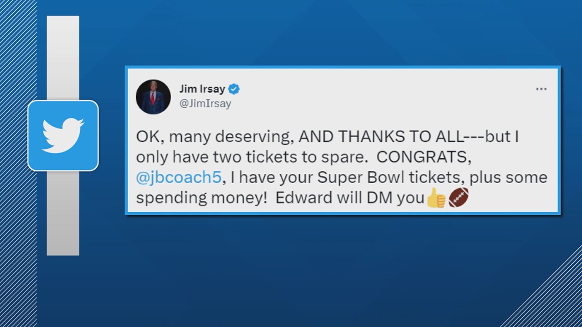 Longtime Colts fan wins Jim Irsay's Super Bowl tickets