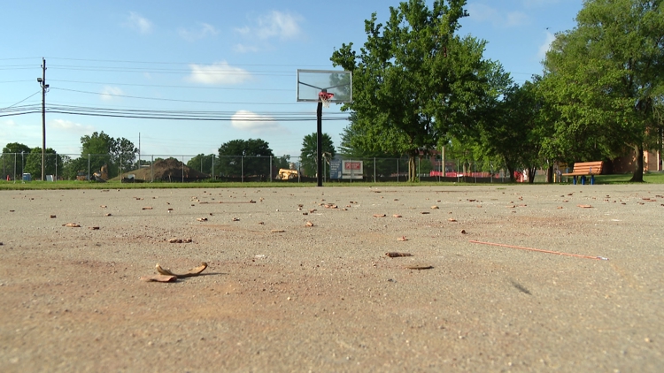 Volunteers help clean up all Indy Parks’ basketball courts ahead of WNBA All-Star weekend