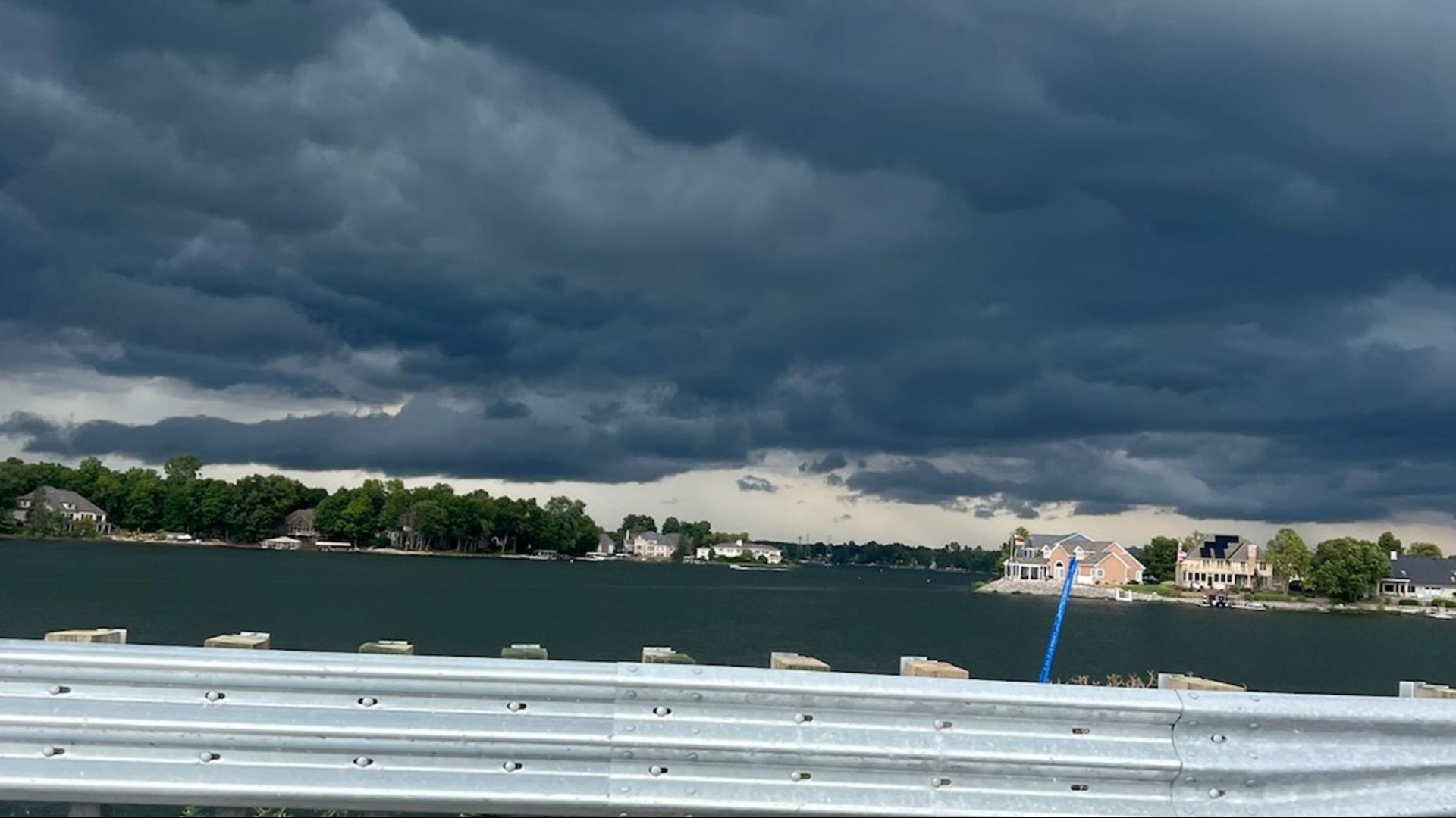 A line of strong storms pushed through central Indiana on Monday night, causing damage in several counties and sparking watches and warnings across the state.