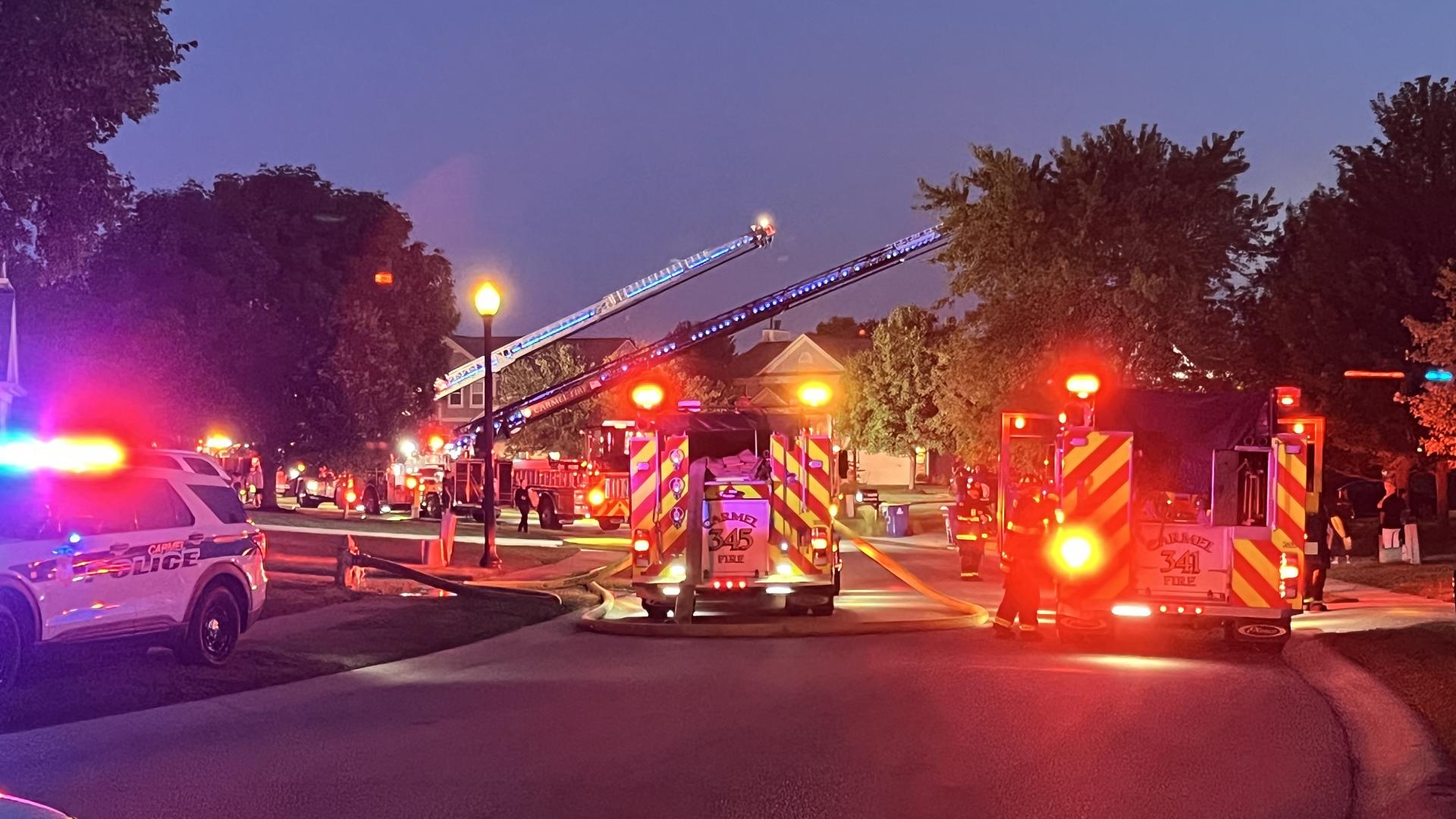 Firefighters battle Carmel house fire | wthr.com