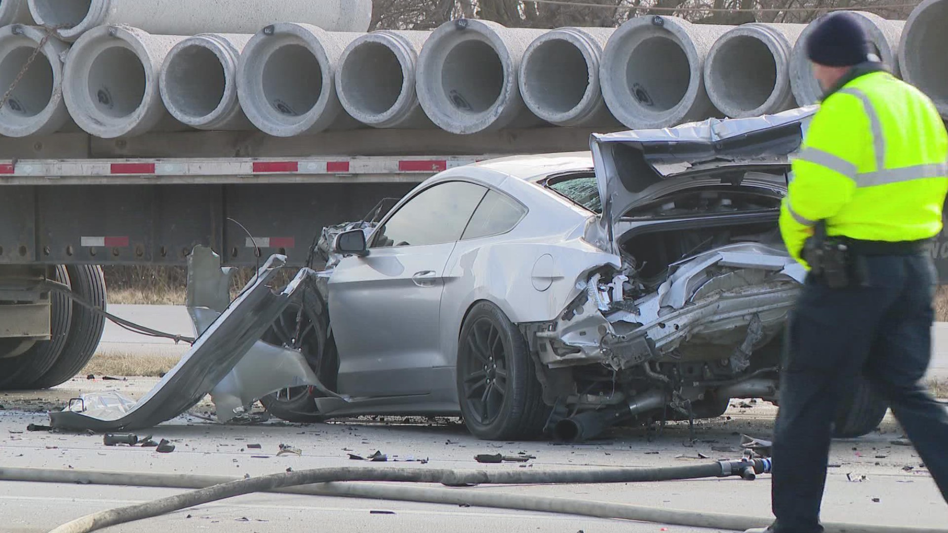 One person was killed and two others injured in Monday's crash in Decatur Township.