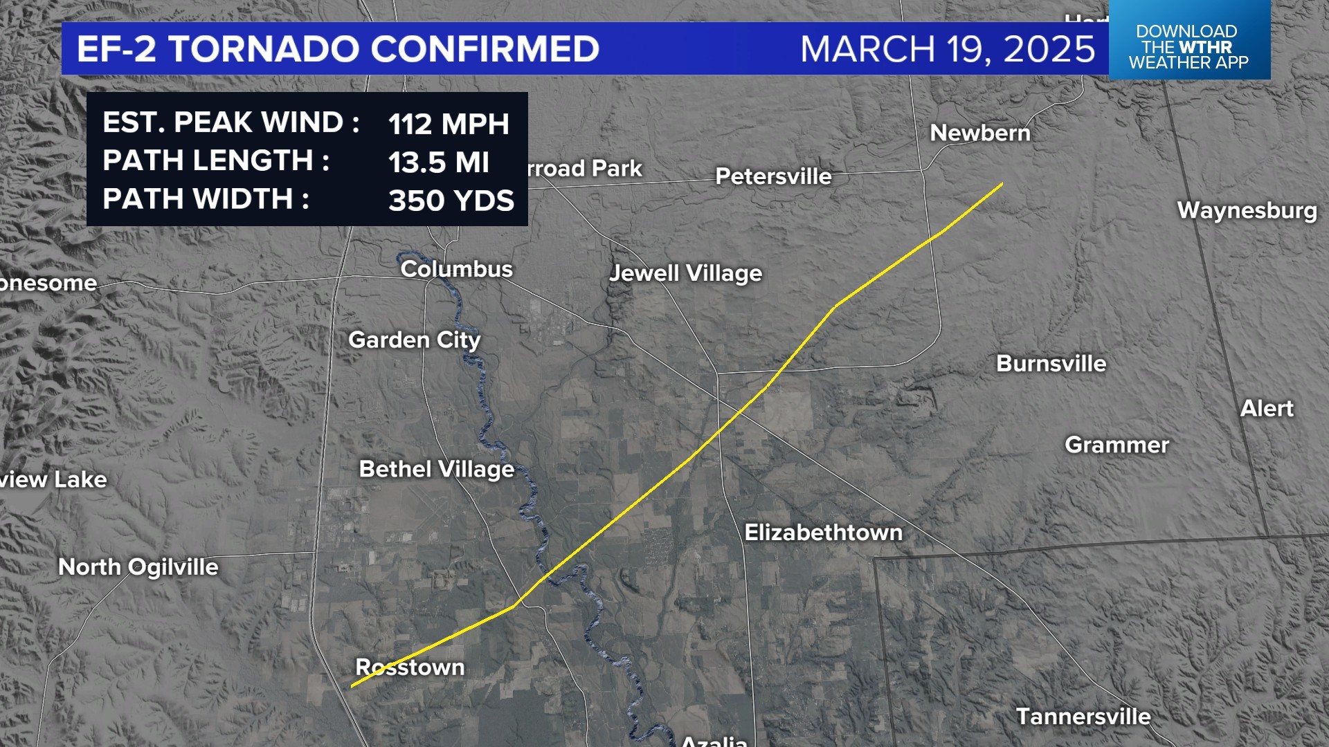 NWS confirms EF-2 tornado touched down in Bartholomew County | Live ...