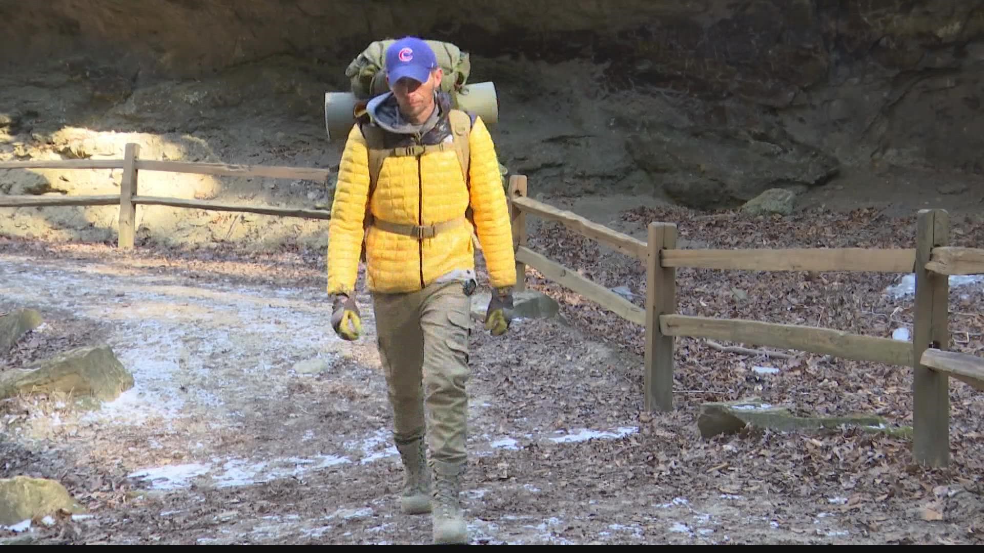 13News followed Michael Prage as he worked to inspire others with a climb right here in Indiana.