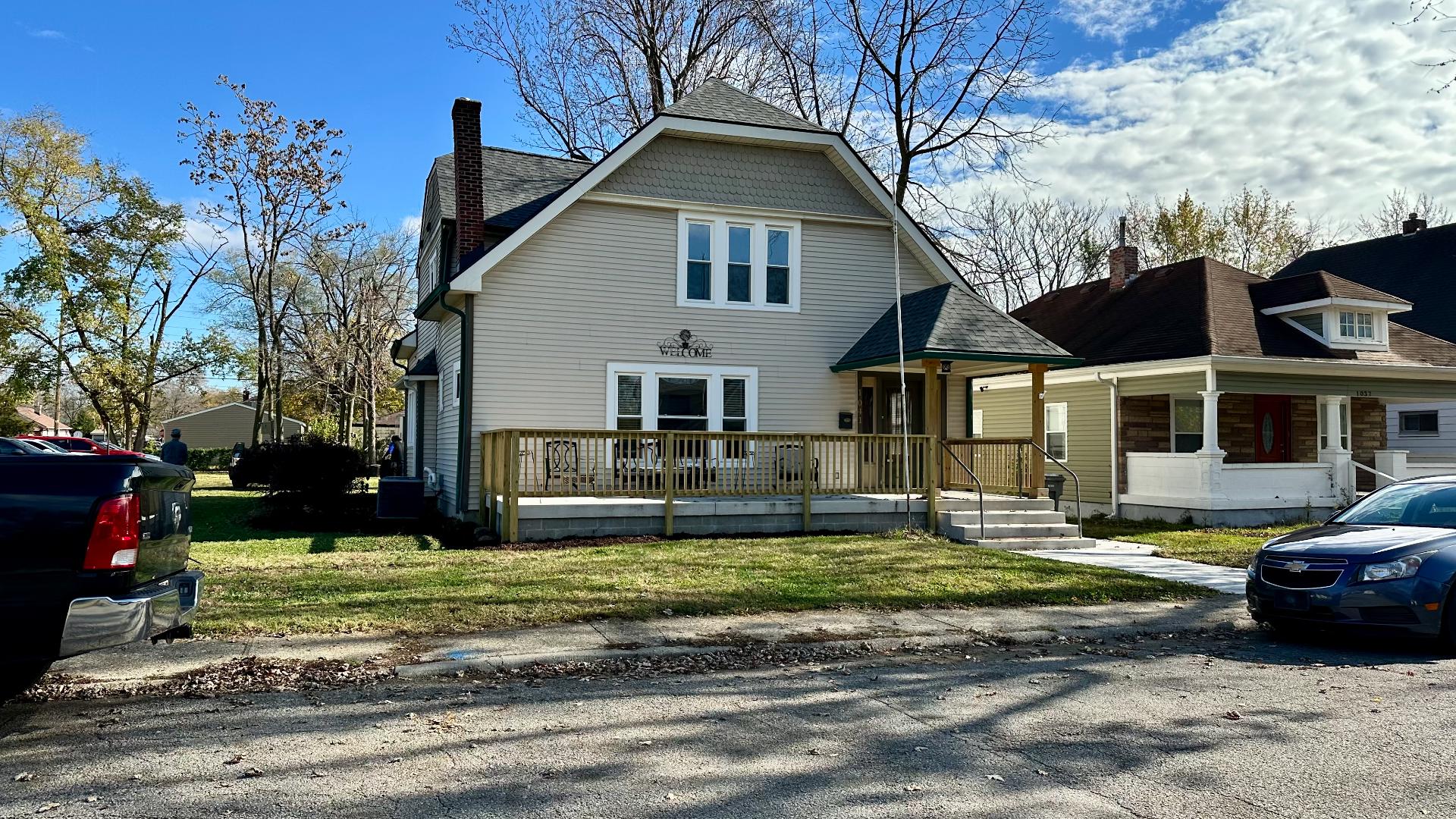 The homes are being used as temporary housing for the nonprofit Helping Veterans and Families of Indiana.