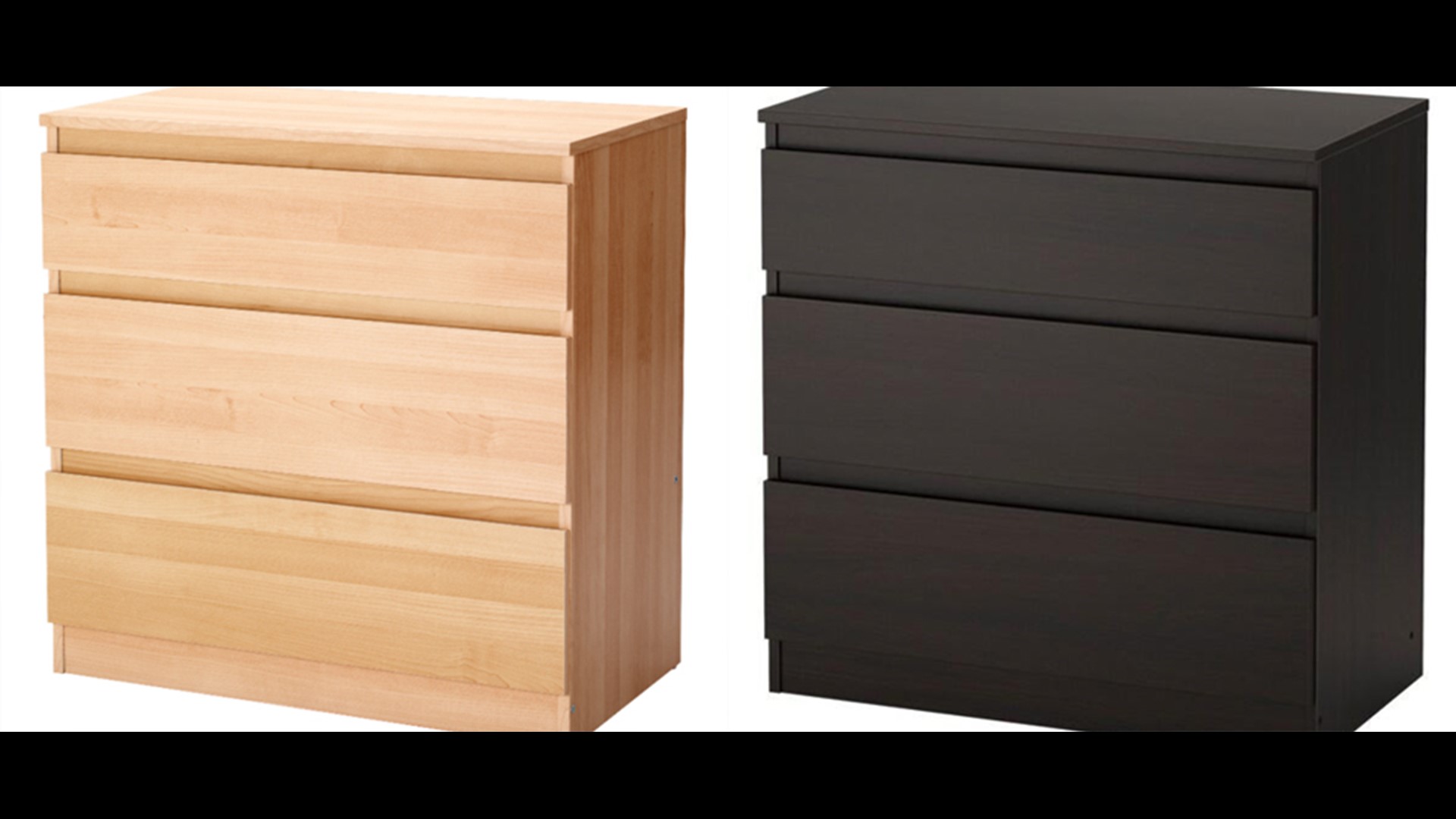 IKEA recalls 3drawer chest due to tipover and entrapment hazards