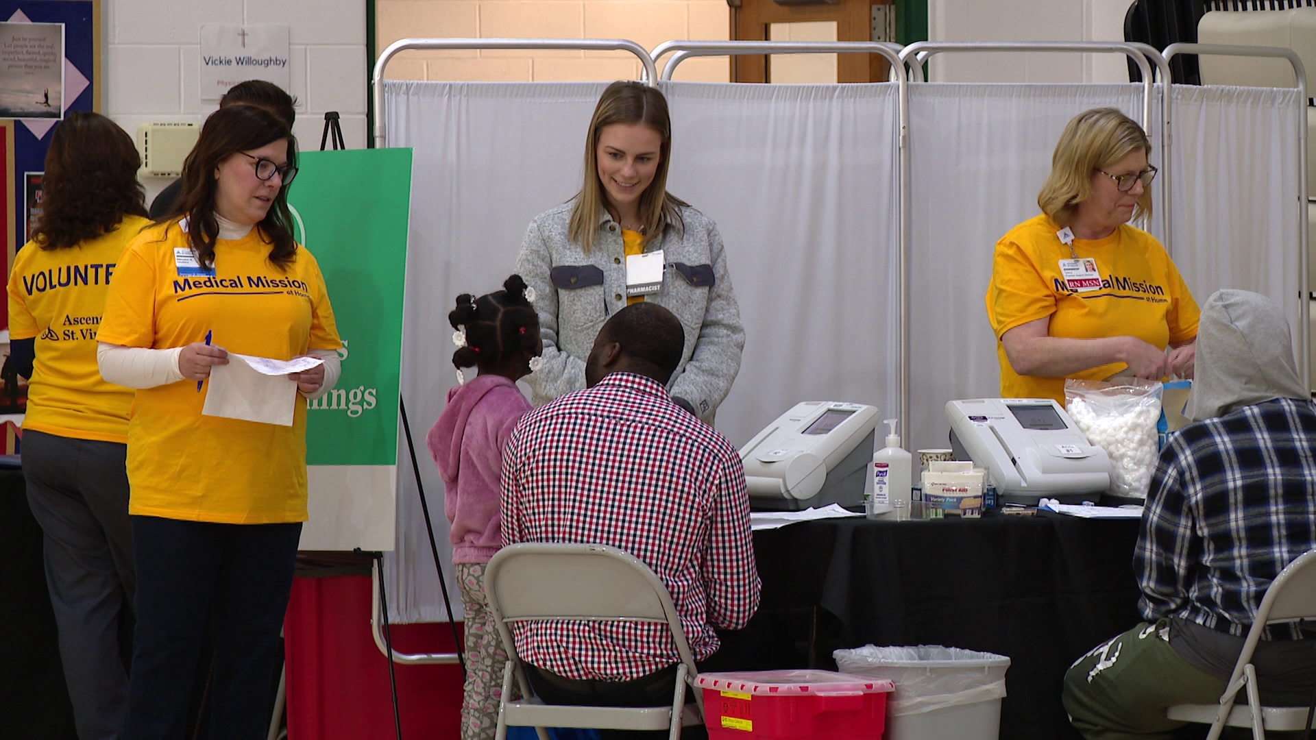 St. Monica Catholic Church hosted the event that saw free medical services, coats and food support given to more than 400 people.