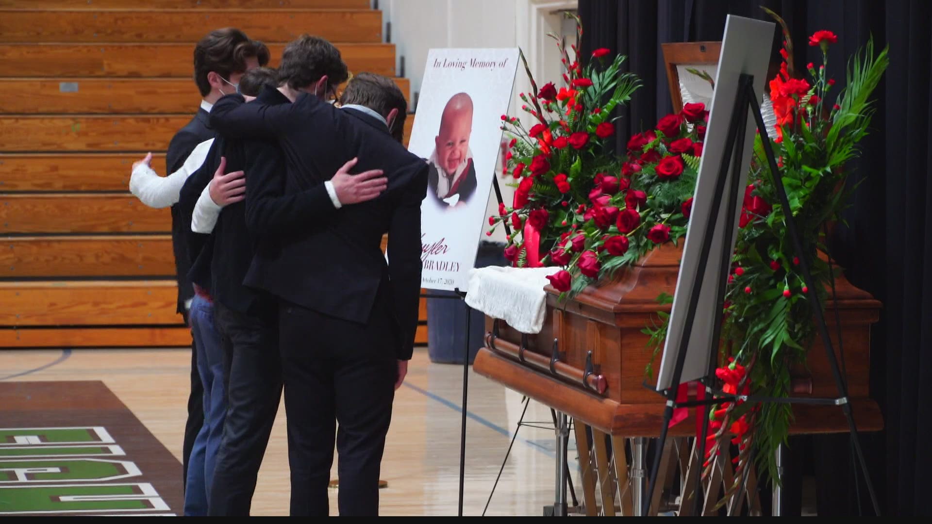 Family and friends gathered Saturday at Cathedral High School to remember 19-year-old Schuyler Bradley who was shot and killed last week in Alabama.