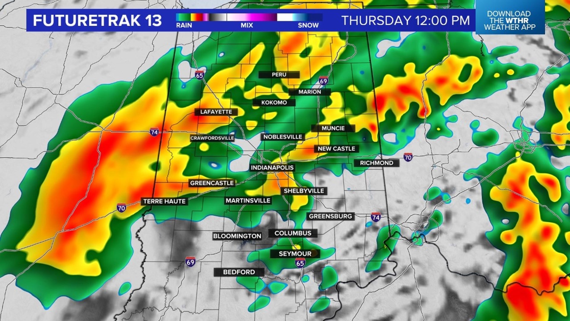 Showers Wednesday with heavier rain Thursday