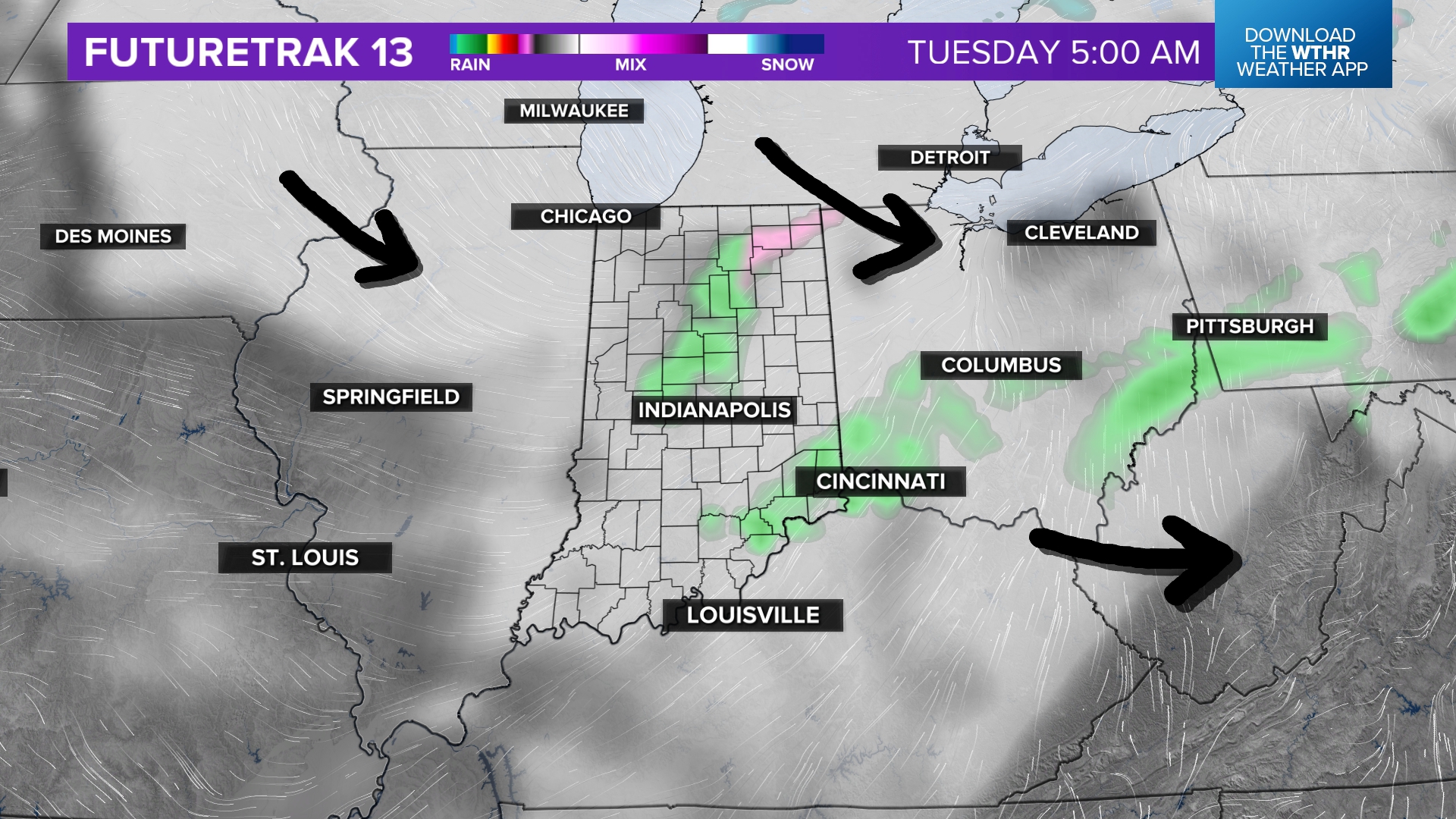 Multiple rounds of light raindrops and weak snow flurries possible this ...