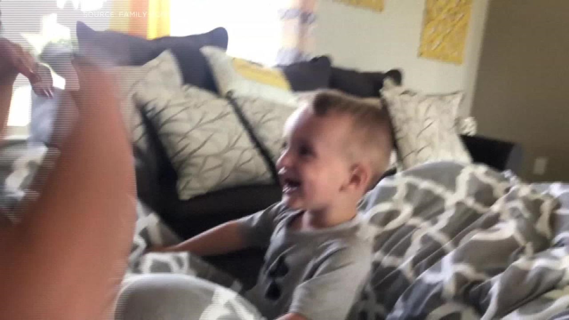 Toddler hears for first time