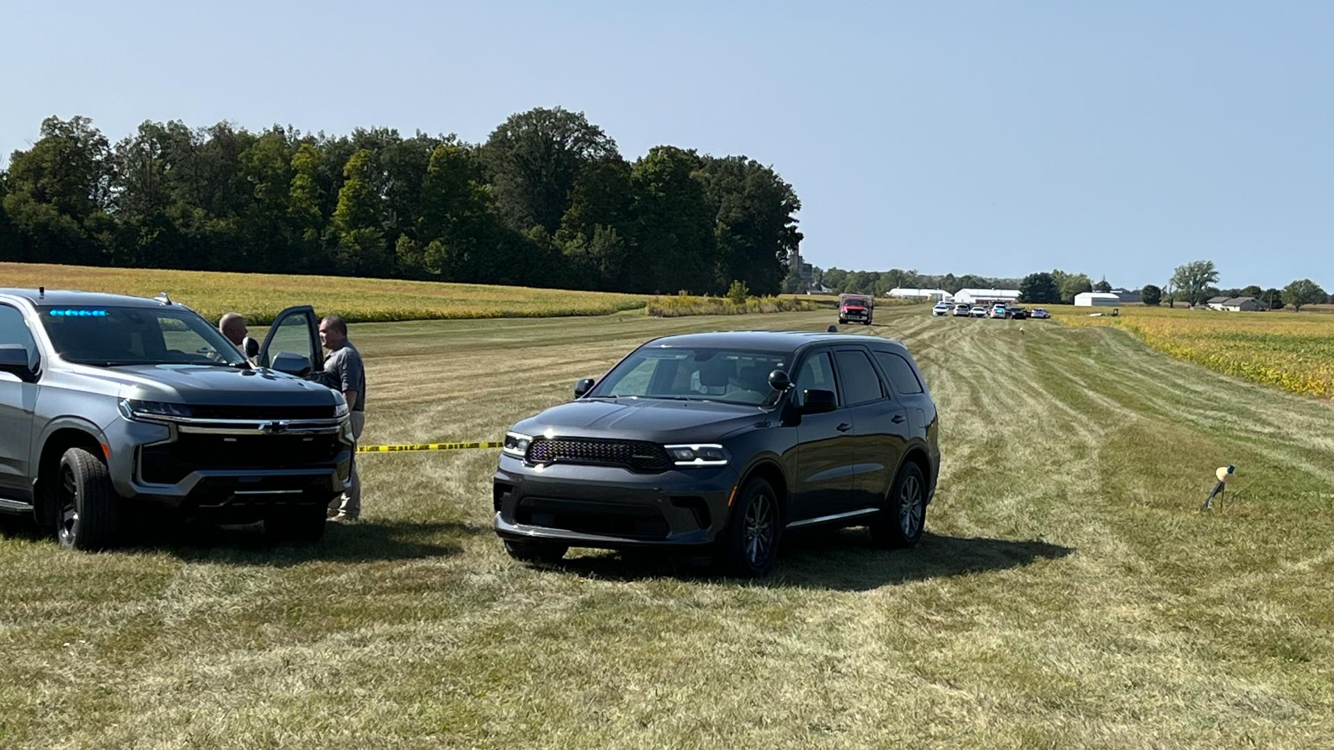 The crash happened shortly before 2 p.m. Tuesday near a private landing strip near Robert's Pipeline at the intersection of U.S. 36 and North County Road 200 West.