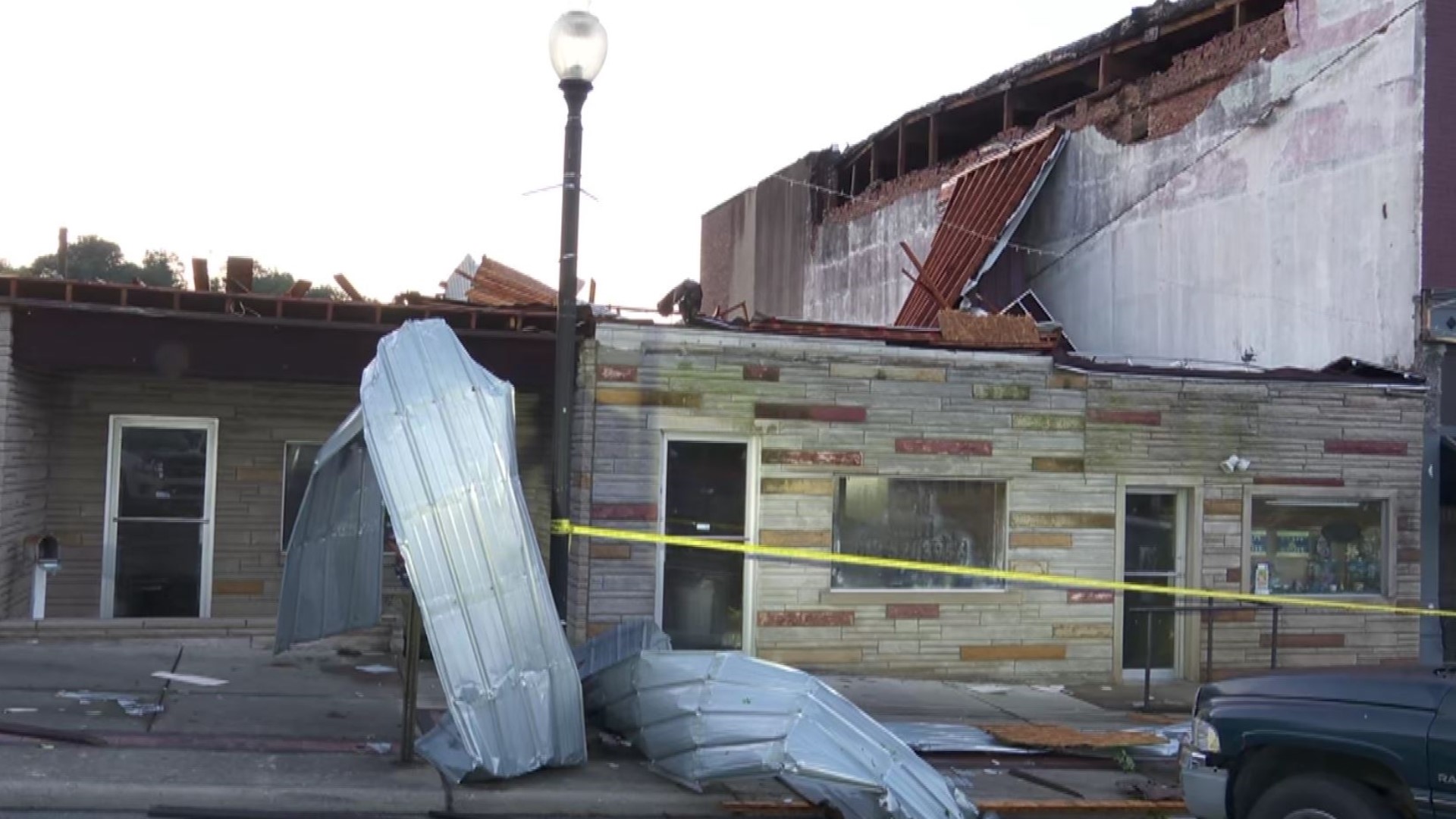 ​Roofs were torn off of buildings and power lines and trees down closed multiple roads, according to the Orange County Sheriff's Office.