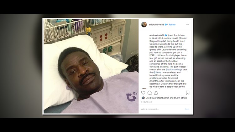 NFL Hall of Famer Michael Irvin asks for prayers as he waits for