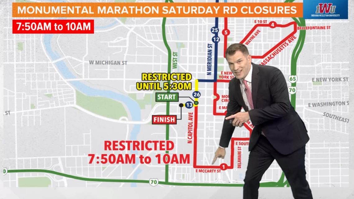 2024 Monumental Marathon Weather forecast, road closures around