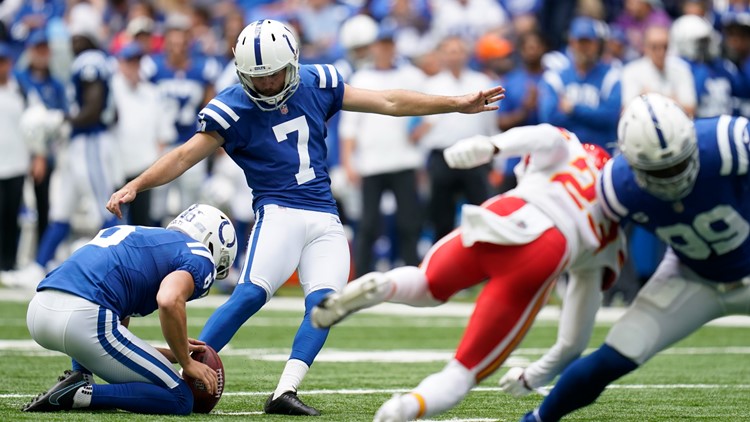 Credit: AP/Michael Conroy Importance special teams Indianapolis Colts kicker Chase McLaughlin kicks a field goal out of the hold of punter Matt Haack (6) during the first half of an NFL football game against the Kansas City Chiefs, Sunday, Sept. 25, 2022, in Indianapolis.